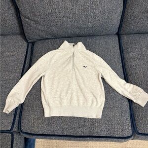 Vineyard Vines Light Gray Quarter Zip Sweater